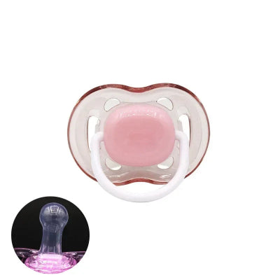 Sucette Bébé Silicone Souple Transparente | LollyDodo™ ronde rose