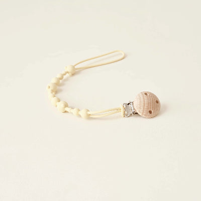 Attache tétine silicone chaînette | Petit Ours jaune