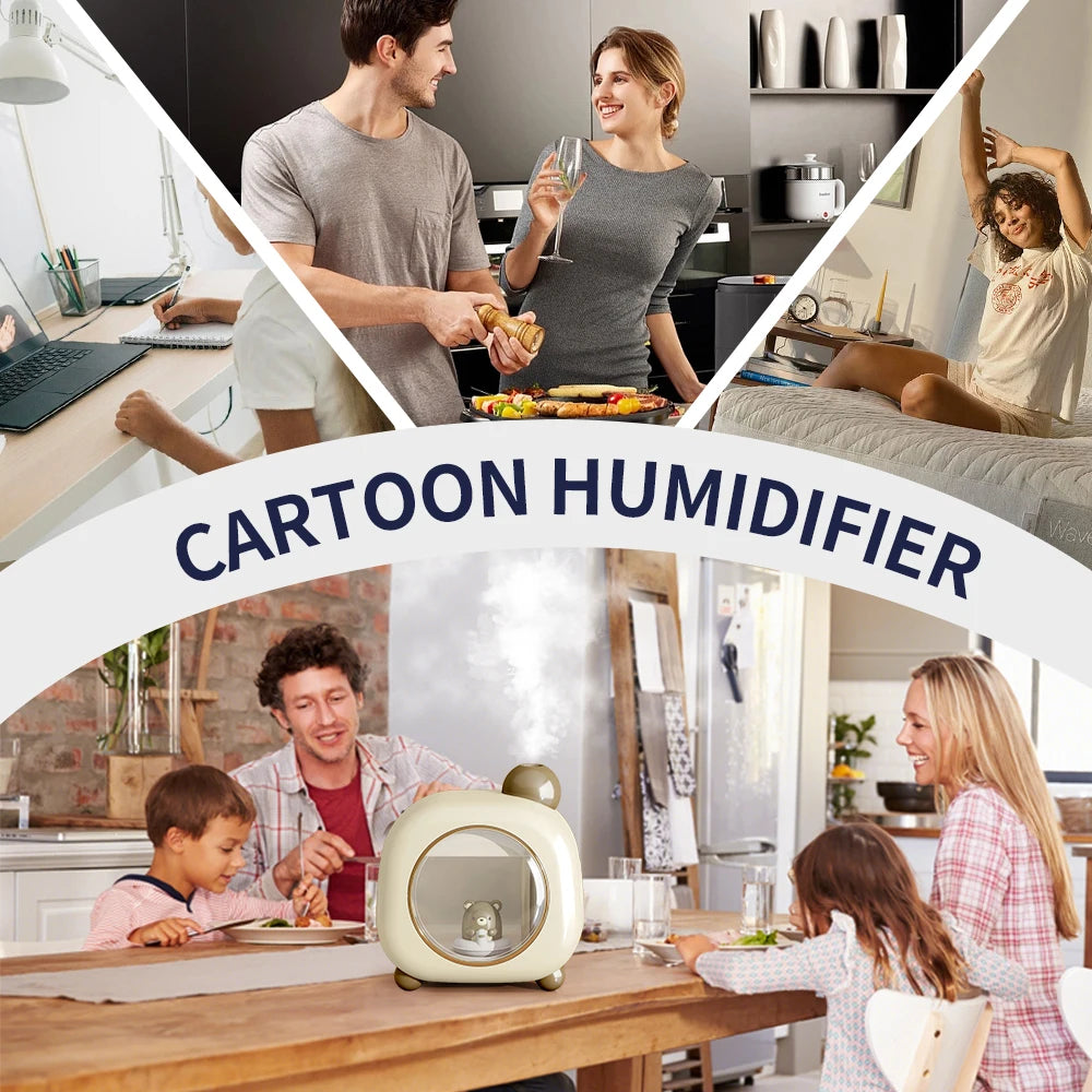 Kasydoff Petit Humidificateur Portable, Petits Humidificateurs de 1500 ml pour Chambre de Bébé, Bureau Personnel USB 1800 mAh pour Voyage