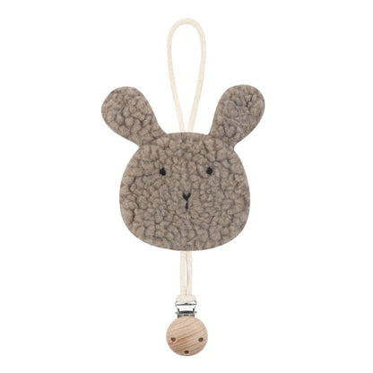 Attache sucette-|BabyPlush|-Pendentif-Gris