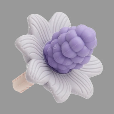 Anneau De Dentition Bébé Silicone | Fleur de Raisin violet
