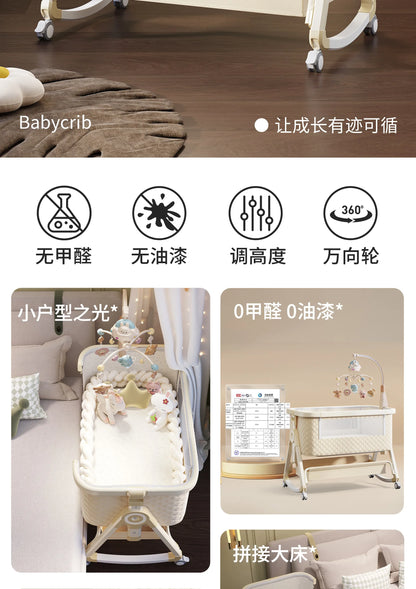 Lit bébé Babyfond amovible, multifonctionnel, pliable, portable, table à langer, lit pour nouveau-né, lit d'appoint