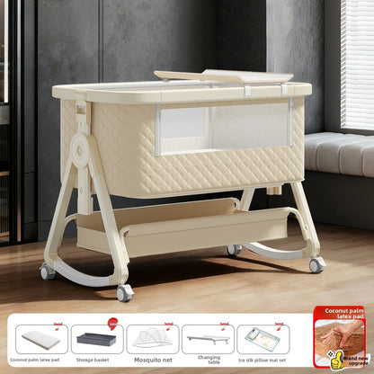 Lit bébé Babyfond amovible, multifonctionnel, pliable, portable, table à langer, lit pour nouveau-né, lit d'appoint