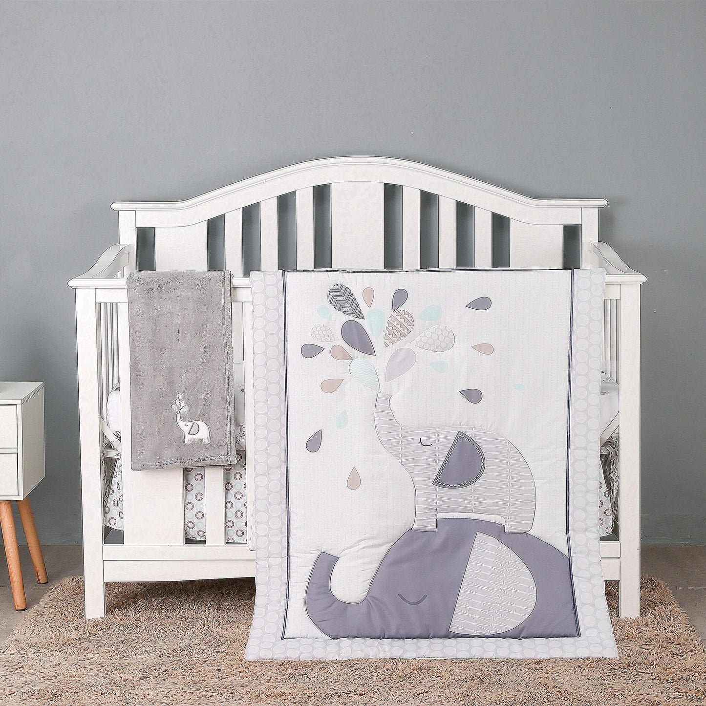 4 pièces nouveau-né bébé enfant en bas âge berceau ensemble de literie bébé lit juegos de cama de bebé (déguette drap-housse berceau jupe couverture)