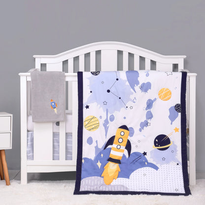 4 pièces nouveau-né bébé enfant en bas âge berceau ensemble de literie bébé lit juegos de cama de bebé (déguette drap-housse berceau jupe couverture)