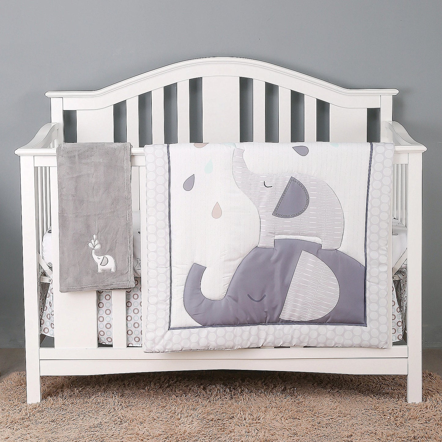 4 pièces nouveau-né bébé enfant en bas âge berceau ensemble de literie bébé lit juegos de cama de bebé (déguette drap-housse berceau jupe couverture)
