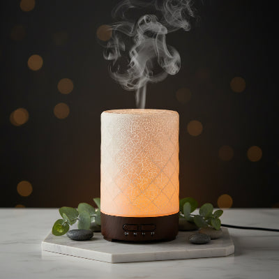 Humidificateur air chambre décoratif | Mosaïque – Shooting photo sur table-Noir