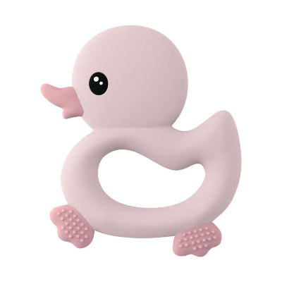 Anneau de dentition bebe-|TeWindsor|-Canard rose