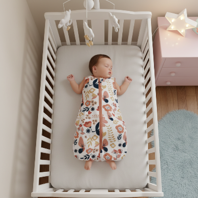 Sac de couchage bebe fleur Bébé dormant paisiblement dans lit