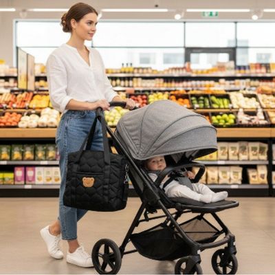 Sac de poussette universel grand espace | Fourre-tout – Faire les courses avec bébé