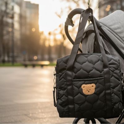 Sac de poussette universel grand espace | Fourre-tout – Élégance et modernité en sortie poussette
