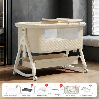Lit bébé Babyfond amovible, multifonctionnel, pliable, portable, table à langer, lit pour nouveau-né, lit d'appoint