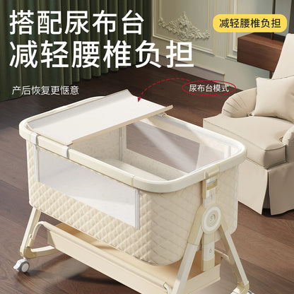 Lit bébé Babyfond amovible, multifonctionnel, pliable, portable, table à langer, lit pour nouveau-né, lit d'appoint