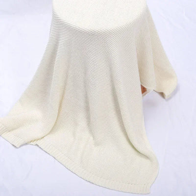 Couverture bebe personnalisée - |LuckyHui|- Blanc