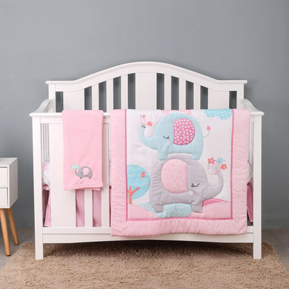 4 pièces nouveau-né bébé enfant en bas âge berceau ensemble de literie bébé lit juegos de cama de bebé (déguette drap-housse berceau jupe couverture)