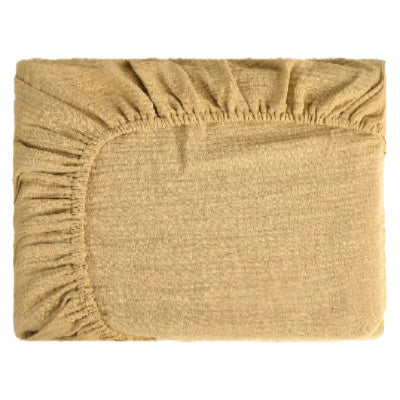 Drap housse pour bebe en coton mousseline uni | PurCoton™ gingembre