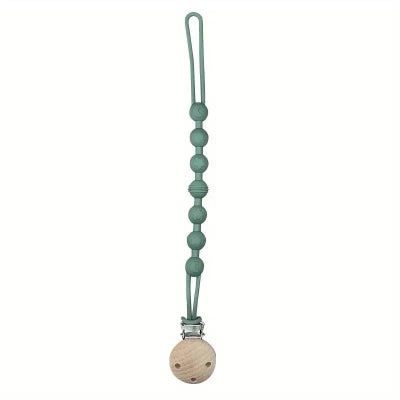 Attache tétine silicone boulier texturé | BubbleBall™ vert