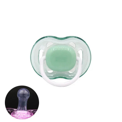 Sucette Bébé Silicone Souple Transparente | LollyDodo™ ronde verte