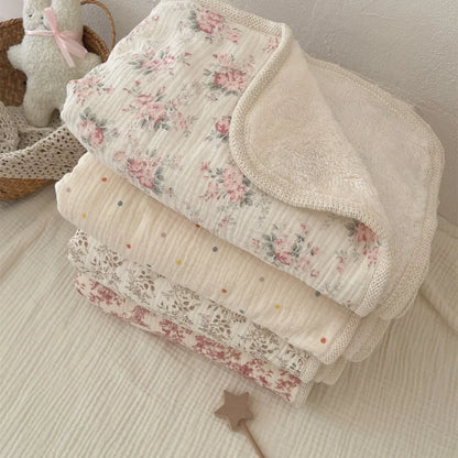 Plaid bebe-|TheWinterBlanket|-Fleurs d'antan