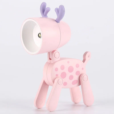 Veilleuse pour bebe-|YEEYEE|-Cerf-Rose-Picoté