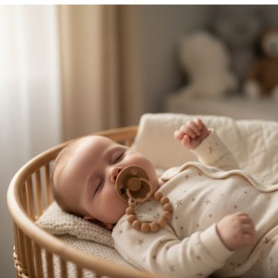 Sucette Bébé Silicone Souple avec Chainette | DodoZen™ apaisante