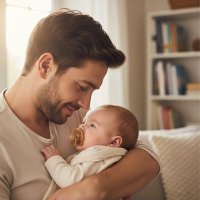 Sucette pour bébé ensemble 4 pièces silicone | Brune ergonomique