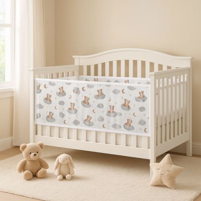 Tour de lit respirant maillé | Ourson 2 pièces aérées
