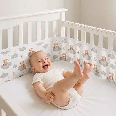 Tour de lit respirant maillé | Ourson 2 pièces pratiques
