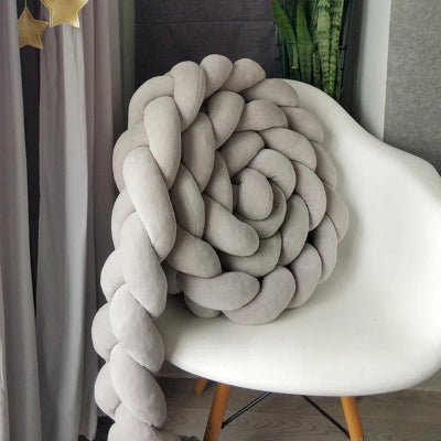 Tresse de lit bébé-|SerpentinTressé|-Gris souris