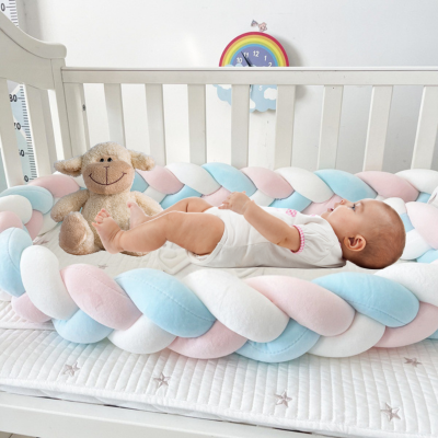 Tresse de lit bébé | SerpentinTressé™ Marshmallow 2m calmant