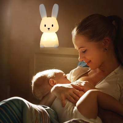Veilleuse Bébé Lapin LED USB Chambre compagnon lumineux