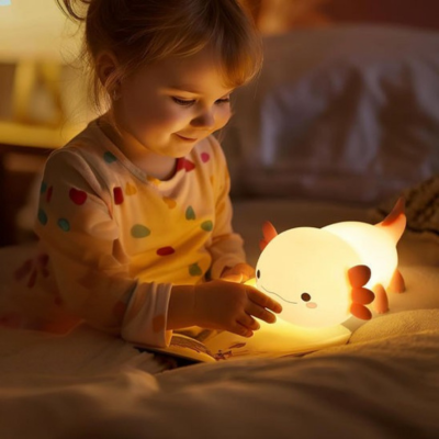 Veilleuse bébé LED anti-peur NightLight™ | Axolotl confortable
