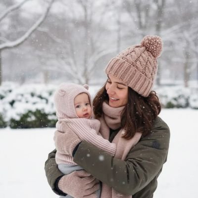 Cagoule pour bebe beige maman veste kaki
