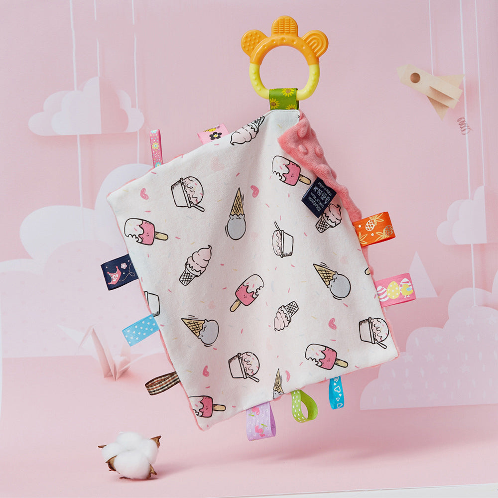 Doudou Étiquette Bébé avec Anneau | LittleBlanket™