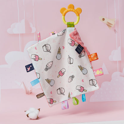 Doudou Étiquette Bébé avec Anneau | LittleBlanket™